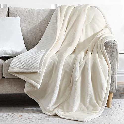 Lynnlov Thick 3 Layers Flannel Fleece Throw Blanket For Couch 50" X 60", Soft Decorative Microfiber Plush Blankets,Luxury Comfy Cozy Velvet Blanket For Sofa Chair Bed, Winter, Warm, Breathable, Grey 6 Lynnlov Thick 3 Layers Flannel Fleece Throw Blanket For Couch 50" X 60", Soft Decorative Microfiber Plush Blankets,Luxury Comfy Cozy Velvet Blanket For Sofa Chair Bed, Winter, Warm, Breathable, Grey - Image 4