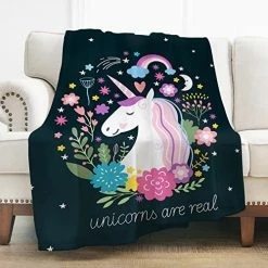 Levens Unicorn Blanket Soft Blanket For Bed Couch Sofa Lightweight Travelling Camping Throw For Kids Adults 50"x60" -Electric Blankets Sales 2022 512YhTfEJiL. AC