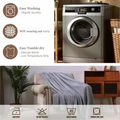 Chuffed Waffle Blanket King Size Bamboo Cotton Waffle Soft Throw Blanket Lightweight Breathable Bed Blanket For All Season Waffle Throw Blanket For Couch Bed Sofa (King, 104x90 Inches, Grey) -Electric Blankets Sales 2022 5133UljXvKL