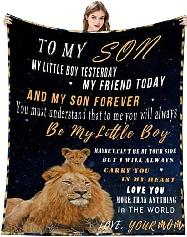 JERHTUO Blanket To My Son From Mom Letter Printed Blanket Letter Quilts Positive Encourage Birthday Christmas Thanksgiving Gifts Fits Flannel BlanketCouch Sofa Bedroom 50"x60" To My Dad,daghter 15 JERHTUO Blanket To My Son From Mom Letter Printed Blanket Letter Quilts Positive Encourage Birthday Christmas Thanksgiving Gifts Fits Flannel BlanketCouch Sofa Bedroom 50"x60" To My Dad,daghter - Image 13