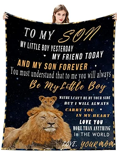 JERHTUO Blanket To My Son From Mom Letter Printed Blanket Letter Quilts Positive Encourage Birthday Christmas Thanksgiving Gifts Fits Flannel BlanketCouch Sofa Bedroom 50"x60" To My Dad,daghter 3 JERHTUO Blanket To My Son From Mom Letter Printed Blanket Letter Quilts Positive Encourage Birthday Christmas Thanksgiving Gifts Fits Flannel BlanketCouch Sofa Bedroom 50"x60" To My Dad,daghter