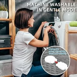 JinJeeo Heated Throw Blanket Electric Throw Grey 50" X 60" Foldable Blanket Bed Throw,6 Heat Settings 9 Hour Auto Shut Off,Home Office Use Machine Washable -Electric Blankets Sales 2022 513bepEmtkL