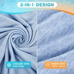SOLEDI Cooling Blanket, Cooling Blanket For Hot Sleepers, 87" X 79" Cool Comforter, Throw Blanket With Cooling Fiber, Breathable, Hypo-Allergenic For Bed, Couch, Camping & Travel Blue 12 SOLEDI Cooling Blanket, Cooling Blanket For Hot Sleepers, 87" X 79" Cool Comforter, Throw Blanket With Cooling Fiber, Breathable, Hypo-Allergenic For Bed, Couch, Camping & Travel Blue -Electric Blankets Sales 2022 514LS5FzTcL