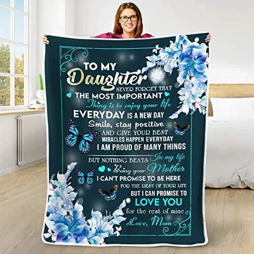 GADGETSTALK (60"x80") Sherpa Blanket - Daughter Blanket From Mom - Gift For Daughter, Never Forget That I Love You My Daughter - Daughter Gift For Birthday, Christmas Bonus Daughter Style 11 10 GADGETSTALK (60"x80") Sherpa Blanket - Daughter Blanket From Mom - Gift For Daughter, Never Forget That I Love You My Daughter - Daughter Gift For Birthday, Christmas Bonus Daughter Style 11 - Image 8