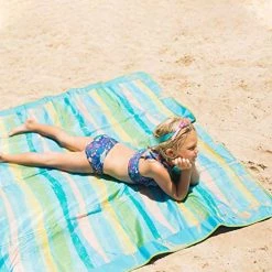 Lightspeed Outdoors Extra Large Water Resistant Folding Outdoor Blanket | 5.8 X 4.8 Ft. Picnic Blanket (Sand Stripe) -Electric Blankets Sales 2022 514WyQEcBbL