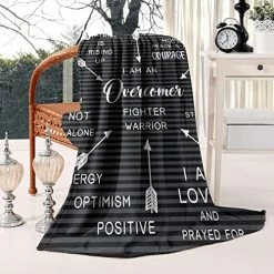 Vignul Inspirational Healing Blanket, Unique Sympathy Gifts, Comfort Gifts For Cancer Patients, Motivational Gifts For Mastectomy Patients (60x50, Black) -Electric Blankets Sales 2022 514j0sQoedL. AC