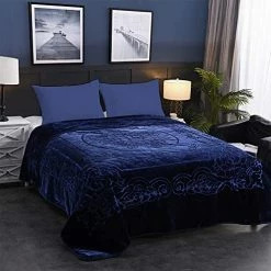 MERRY HOME JML Fleece Blanket King Size, Heavy Korean Mink Blanket 85 X 95 Inches- 9 Lbs, Single Ply, Soft And Warm, Thick Raschel Printed Mink Blanket For Autumn,Winter,Bed,Home,Gifts, (Black) -Electric Blankets Sales 2022 514mlfkMDWL. AC