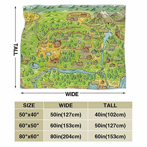 Baulerd Stardew Valley Map Ultra-Soft Micro Fleece Blanket Couch 80"" X60 7 Baulerd Stardew Valley Map Ultra-Soft Micro Fleece Blanket Couch 80"" X60 - Image 5