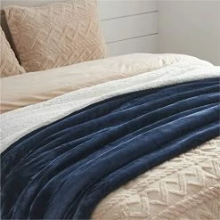 Bedsure Sherpa Fleece Bed Blankets Queen Size - Navy Blue Thick Fuzzy Warm Soft Large Queen Blanket For Bed, 90x90 Inches 20 Bedsure Sherpa Fleece Bed Blankets Queen Size - Navy Blue Thick Fuzzy Warm Soft Large Queen Blanket For Bed, 90x90 Inches -Electric Blankets Sales 2022 514xZwf1GhL 1