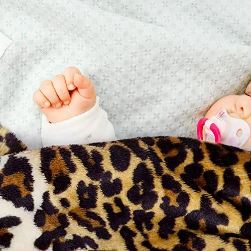 MACEVIA Flannel Fleece Queen Blanket For Couch Leopard Print Blanket Fuzzy Cozy Comfy Super Soft Fluffy Plush Cheetah Blanket For Bed Sofa 260GSM (Brown Leopard,90x90inches) Red Black Checkered 5 MACEVIA Flannel Fleece Queen Blanket For Couch Leopard Print Blanket Fuzzy Cozy Comfy Super Soft Fluffy Plush Cheetah Blanket For Bed Sofa 260GSM (Brown Leopard,90x90inches) Red Black Checkered - Image 3