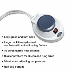 Perfect Fit SoftHeat | Luxury Micro-Fleece Heated Electric Warming Blanket With Safe & Warm Low-Voltage Technology, Queen, Natural 21 Perfect Fit SoftHeat | Luxury Micro-Fleece Heated Electric Warming Blanket With Safe & Warm Low-Voltage Technology, Queen, Natural -Electric Blankets Sales 2022 5152xWEIpRL