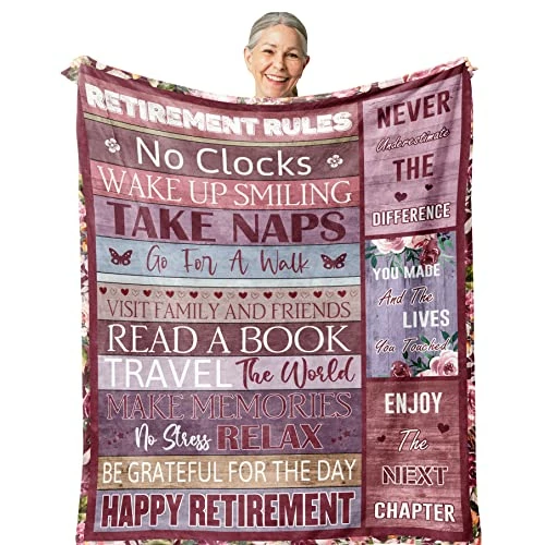 Zolumy Retirement Gifts For Women/Men 2022, Best Retirement Gifts Ideas, Funny Farewell Gifts For Coworkers Women, Going Away Gift, Goodbye Gifts For Coworkers, Coworker Leaving Gift Blanket 60X50in 3 Zolumy Retirement Gifts For Women/Men 2022, Best Retirement Gifts Ideas, Funny Farewell Gifts For Coworkers Women, Going Away Gift, Goodbye Gifts For Coworkers, Coworker Leaving Gift Blanket 60X50in