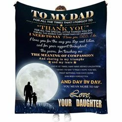 ALBRINT Birthday Gifts For Dad From Daughter, To My Dad Blanket From Daughter, Dad Gifts From Daughter, Happy Father's Day Present