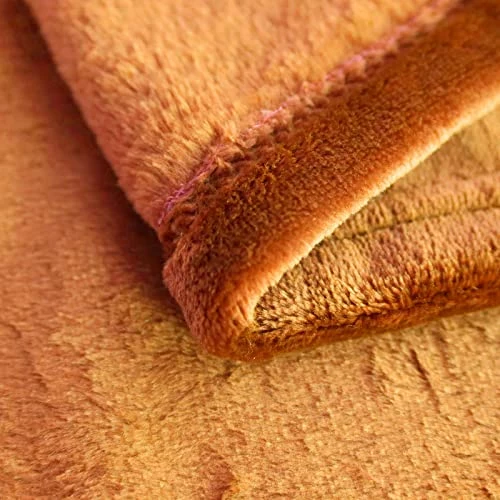 SOCHOW Flannel Fleece Blanket Twin Size, All Season Super Soft Cozy Blanket For Bed Or Couch, Orange 7 SOCHOW Flannel Fleece Blanket Twin Size, All Season Super Soft Cozy Blanket For Bed Or Couch, Orange - Image 5