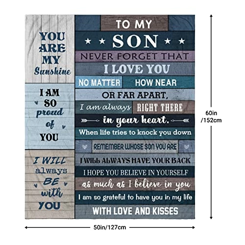 Xutapy Son Gifts Blanket 60’’x50’’, Best Gifts For Son, Son Gifts From Mom/Dad, Son Birthday Gifts, Gifts For Grown Son, To My Son Gift Ideas, Christmas/Graduation Gifts For Son, Best Son Ever Gifts Son Blanket 4 Xutapy Son Gifts Blanket 60’’x50’’, Best Gifts For Son, Son Gifts From Mom/Dad, Son Birthday Gifts, Gifts For Grown Son, To My Son Gift Ideas, Christmas/Graduation Gifts For Son, Best Son Ever Gifts Son Blanket - Image 2