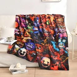 WOMFUI FNAF Bear Blanket Freddy Blanket FNAF Blanket For Bedding Sofa And Travel 40"X50" Fanf01 -Electric Blankets Sales 2022 515Xo gZdL. AC 1