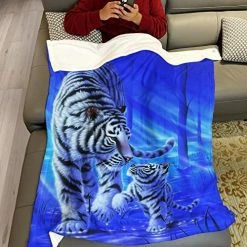 HommomH 60" X 80"Soft Blanket Air Conditioning White Tigers Blue Super Soft Multi 17 19 HommomH 60" X 80"Soft Blanket Air Conditioning White Tigers Blue Super Soft Multi 17 -Electric Blankets Sales 2022 515mEenKoGL. AC