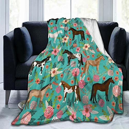 Scroll Sport Multi Theme Blanket Size Lightweight Super Soft Comfortable Luxury Bed Blanket Microfiber (Flower Horse, 40"x50") 3 Scroll Sport Multi Theme Blanket Size Lightweight Super Soft Comfortable Luxury Bed Blanket Microfiber (Flower Horse, 40"x50")