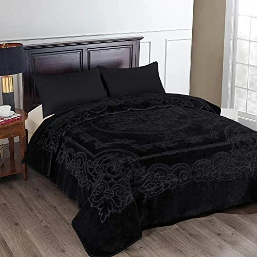 JML Fleece Blanket King Size, Heavy Korean Mink Blanket 85 X 95 Inches- 9 Lbs, Single Ply, Soft And Warm, Thick Raschel Printed Mink Blanket For Autumn,Winter,Bed,Home,Gifts, Dark Grey Solid Color Printed - Purple 10 JML Fleece Blanket King Size, Heavy Korean Mink Blanket 85 X 95 Inches- 9 Lbs, Single Ply, Soft And Warm, Thick Raschel Printed Mink Blanket For Autumn,Winter,Bed,Home,Gifts, Dark Grey Solid Color Printed - Purple - Image 8