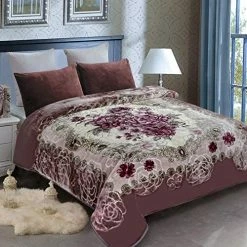 JML Heavy Fleece Blanket King(85"x95", 10lbs), 2 Ply Korean Mink Blanket - Soft Warm Thick Korean Mink Printed Plush Asian Fleece Raschel Bed Blanket For Autumn,Winter,Bed,Home,Gifts Red Floral -Electric Blankets Sales 2022 516gFz69C1L. AC