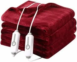 DUODUO Electric Heated Blanket 72"x84" Full Size With 4 Heating Levels And 10 Hours Auto-Off Large Oversized Heating Blanket With Soft Plush Fabric For Bedding - Gray Beige -Electric Blankets Sales 2022 516m1IESM5L. AC