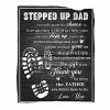 HAXOILO Stepped Up Dad Blanket To My Bonus Dad Father Daddy Stepdad Throws Gifts For Fathers Day Birthday 50x60 In -Electric Blankets Sales 2022 5171MeGZD1L