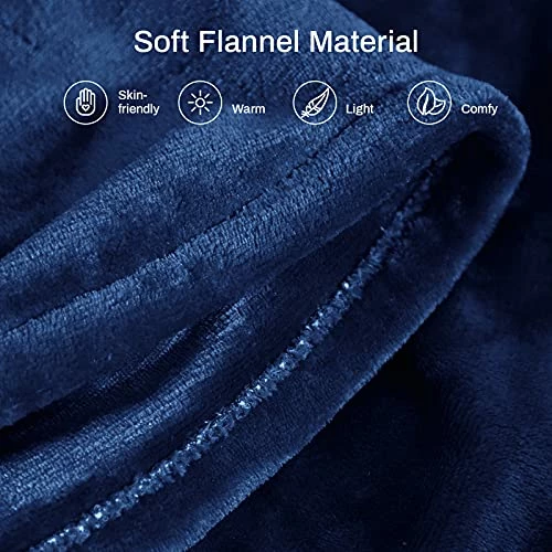 FIGERM Electric Heated Throw Blanket Twin Size 62" X 84" | 6 Levels Fast Heating & Machine Washable | Full Body Warming Soft Flannel Bed Sofa Blankets With Auto-Off Overheating Protection 8H Timer | Blue 6 FIGERM Electric Heated Throw Blanket Twin Size 62" X 84" | 6 Levels Fast Heating & Machine Washable | Full Body Warming Soft Flannel Bed Sofa Blankets With Auto-Off Overheating Protection 8H Timer | Blue - Image 4