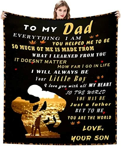 JERHTUO Blanket To My Son From Mom Letter Printed Blanket Letter Quilts Positive Encourage Birthday Christmas Thanksgiving Gifts Fits Flannel BlanketCouch Sofa Bedroom 50"x60" To My Dad,daghter 10 JERHTUO Blanket To My Son From Mom Letter Printed Blanket Letter Quilts Positive Encourage Birthday Christmas Thanksgiving Gifts Fits Flannel BlanketCouch Sofa Bedroom 50"x60" To My Dad,daghter - Image 8