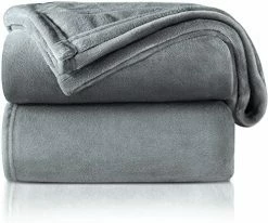 ONME Fleece Blanket, Full/Queen Size Blanket - Soft Lightweight Microfiber Cool Blanket For Sofa, Couch, Bed, Camping, Travel, 90"x90" Dark Blue -Electric Blankets Sales 2022 517ERMbnC9L. AC