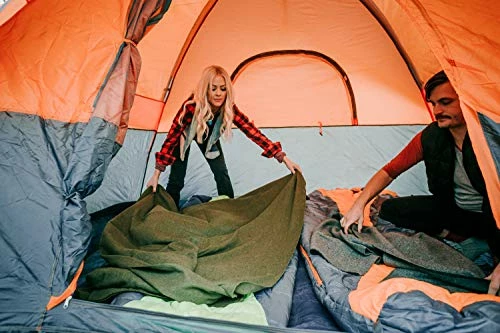 Stansport 1244 Wool Blend Camp Blanket, Olive Green, One Size 5 Stansport 1244 Wool Blend Camp Blanket, Olive Green, One Size - Image 3