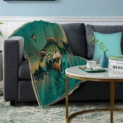 LodiSFOA Largemouth Bass Bass Jumping Out Of Water Fleece Blanket Travel Blanket Warm Soft Bed Blankets For Adults Gift For Christmas Holiday 50"x40" Black 3 13 LodiSFOA Largemouth Bass Bass Jumping Out Of Water Fleece Blanket Travel Blanket Warm Soft Bed Blankets For Adults Gift For Christmas Holiday 50"x40" Black 3 -Electric Blankets Sales 2022 517YdmnvfpL