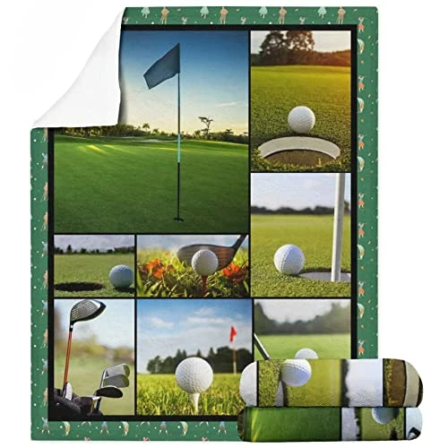 Feim-AO Bed Throws Golf Bed Blanket Winter Warm Blankets Luxury Lightweight Air Conditioning Blanket All-Season Sleeping Nap Blanket For Women Men 50"X40" Black 4 Feim-AO Bed Throws Golf Bed Blanket Winter Warm Blankets Luxury Lightweight Air Conditioning Blanket All-Season Sleeping Nap Blanket For Women Men 50"X40" Black - Image 2