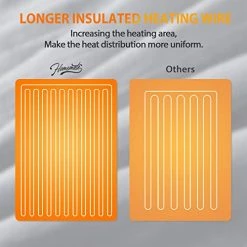 Homemate Electric Heated Blanket Dual Controller King Size 100"x 90" Grey,5 Heating Levels Fast Heating,10 Hours Auto Off, Heat Blanket Over-Heated Protection Double Soft Flannel,ETL Certified Blue -Electric Blankets Sales 2022 5186fO7JPNL 1