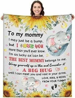 FAIVHSO New Mom Gifts For Women First Time Mom Gifts Mom To Be Blanket Promoted To Mom Flannel Soft Fleece Bed Blanket For New Mommy Pregnancy Gifts 50x60in -Electric Blankets Sales 2022 518F5hqKcaL. AC