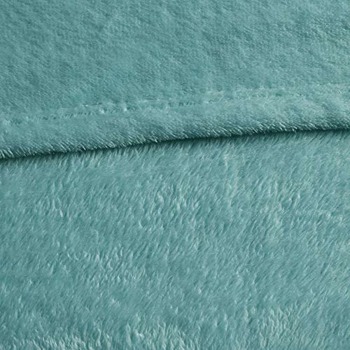 Intelligent Design - ID51-822 Microlight Plush Luxury, Oversized Throw-Blanket, Premium All Season Cover For Bed, Couch, Full/Queen, Aqua 4 Intelligent Design - ID51-822 Microlight Plush Luxury, Oversized Throw-Blanket, Premium All Season Cover For Bed, Couch, Full/Queen, Aqua - Image 2