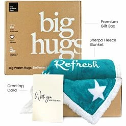 Two Queens Lane Get Well Soon Gift For Women - Care Package, Self Care Gifts For Cancer Chemo Care, After Surgery, Depression, Recovery, Sympathy For Women And Men - Regalos Para Mujer (Blanket, Card, Box), Teal Teal Full Set -Electric Blankets Sales 2022 518VxrdWHfL