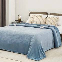 JKMAX Electric Heated Blanket, 90*100 Cozy Heated Blanket For Bed, 5 Heating Levels & 10 Hours Auto Off, Dual Controller Electric Blanket For Adults, Flannel Electric Throw Blanket, (90*100, Grey) -Electric Blankets Sales 2022 518paZd8jQL. AC