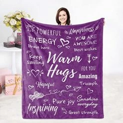 ZHSHWAT Inspirational Gifts For Women Men Female Friends Sister, Purple Blanket Warm Hug Gifts For Christmas Retirement Friendship Birthday Get Well Soon Mothers Day -Electric Blankets Sales 2022 5191sfn5AWL. AC