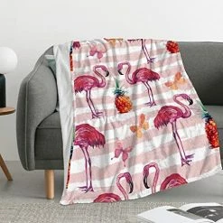 YISDZSW Flamingo Fuzzy Blanket Cute Travel Blanket Plush Soft Warm Flannel Microfiber Blanket For Couch Bed Sofa Flamingo Gifts For Women Pink And White 40 × 50 Inches -Electric Blankets Sales 2022 519ENn k9VL. AC