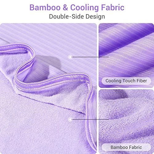 Cooling Throw Blanket For Sleeping - Luxear Lightweight Summer Blankets For Hot Sleepers - Natural Bamboo Fiber Light Blankets For Bed Breathable Sleeping Blankets For Night Sweats - Purple 9 Cooling Throw Blanket For Sleeping - Luxear Lightweight Summer Blankets For Hot Sleepers - Natural Bamboo Fiber Light Blankets For Bed Breathable Sleeping Blankets For Night Sweats - Purple - Image 7