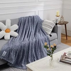 Qeils Knit Blanket King Size For Couch Sofa Bed, Summer Soft Cozy Fuzzy Bedroom Blanket, Lightweight Decorative Jersey Bed Blankets,108"X90" (Beige And White) -Electric Blankets Sales 2022 519TiLibxcL. AC