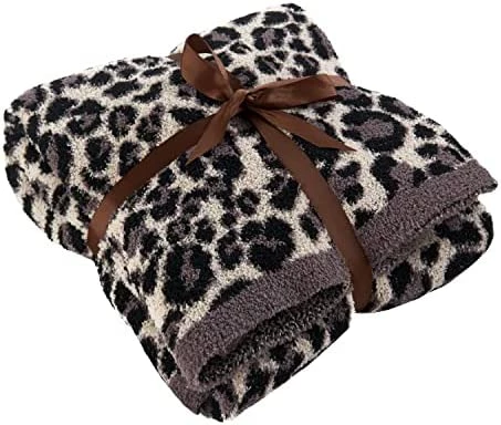 SANACYNA 100% Polyester Microfiber Fluffy Leopard Print Big Blanket Queen Bed Blanket Super Soft Chic Cozy Lightweight Thick Blanket For Sofa Bed Stone/Cream Queen 90"X90" 16 SANACYNA 100% Polyester Microfiber Fluffy Leopard Print Big Blanket Queen Bed Blanket Super Soft Chic Cozy Lightweight Thick Blanket For Sofa Bed Stone/Cream Queen 90"X90" - Image 14