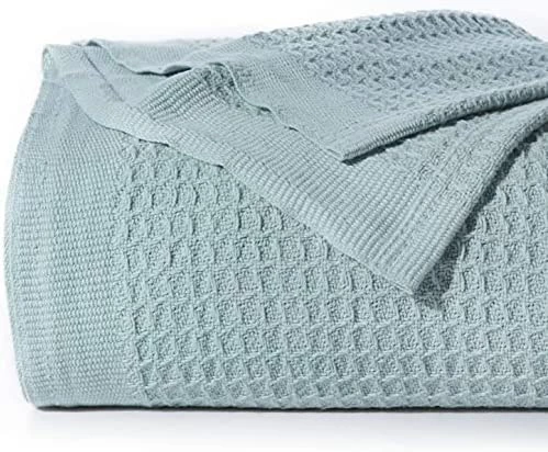 Kotton Culture 100% Cotton Waffle Weave Soft Blanket For Bed Or Couch, All-Season, Machine-Washable, Honeycomb Blanket (Teal, Queen 90 X 90 Inches) 10 Kotton Culture 100% Cotton Waffle Weave Soft Blanket For Bed Or Couch, All-Season, Machine-Washable, Honeycomb Blanket (Teal, Queen 90 X 90 Inches) - Image 8