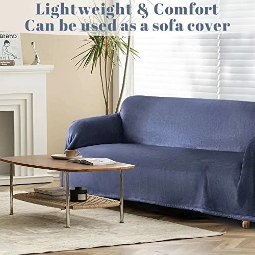 Shilucheng Soft Queen Size Fleece Blankets For All Season 330 GSM Warm Fuzzy Microplush Lightweight Thermal Blankets Summer Autumn Blankets For Couch Bed Sofa ,90x90 Inches,Royal Blue 5 Shilucheng Soft Queen Size Fleece Blankets For All Season 330 GSM Warm Fuzzy Microplush Lightweight Thermal Blankets Summer Autumn Blankets For Couch Bed Sofa ,90x90 Inches,Royal Blue - Image 3