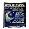 Withtap To My Bonus Mom Blankets, Love Fanmily Flannel Blanket Gifts Ultra-Soft Weighted Warm Bed Throw Blanket For All Season 40 X 50 Inch -Electric Blankets Sales 2022 51AJ7zw4DAL