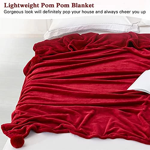 Ausener Fleece Blanket Twin Size, Flannel Fuzzy Blanket, Lightweight Plush Blanket, Soft And Warm Bed Blanket, Fluffy And Cozy Sofa Blanket For All Seasons, Red Blanket, 60x80 Inches 5 Ausener Fleece Blanket Twin Size, Flannel Fuzzy Blanket, Lightweight Plush Blanket, Soft And Warm Bed Blanket, Fluffy And Cozy Sofa Blanket For All Seasons, Red Blanket, 60x80 Inches - Image 3