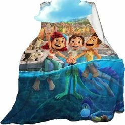 AOAOSET Aoaoset Anime Super Soft And Comfortable Flannel Fleece Cartoon Blanket, Suitable For Room Children Adult Bed Sofa Living Room Air Conditioning Blanket 50inchX40inch … Black