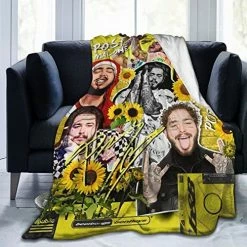 PNRPPKT Po-st Blanket 50''X40'' Super Soft Flannel M-Alone Blankets Light Art Plush Suitable Bed Couch Living Room, Black -Electric Blankets Sales 2022 51AiKKgdsIL. AC 1