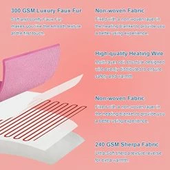 Bilicolor Heated Blanket Electric Throw Luxury Faux Fur Sherpa Fast Heating Blanket ETL Certification With 5 Heating Levels 3 Hours Auto Off Machine Washable Grey -Electric Blankets Sales 2022 51BCQjGuCGL