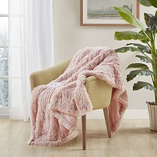 Serta Mila Shaggy Throw - Ultra Soft Long Faux Fur Electric Blanket, Fast Heating, Safety Auto Shut Off Timer, Low EMF, Multi Heat Setting, ETL Certified, Machine Washable, 50"x60", Blush 3 Serta Mila Shaggy Throw - Ultra Soft Long Faux Fur Electric Blanket, Fast Heating, Safety Auto Shut Off Timer, Low EMF, Multi Heat Setting, ETL Certified, Machine Washable, 50"x60", Blush